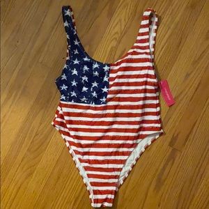American Flag One Piece bathing suit